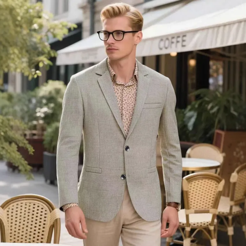 Herren lässiger strukturierten Blazer – Tianoro
