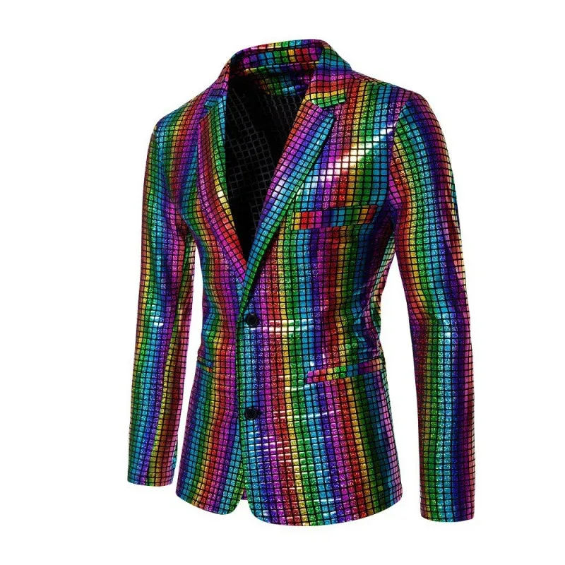 Herren Glamouröser Glitzer-Blazer – Tianoro